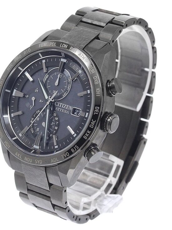 CITIZEN Attesa AT8287-62E/H800-A1CN20C HAKUTO-R Solar Powered Radio Men\'s_950523 main image 6